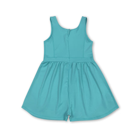 Sleeveless mint kids girls active wear jumpsuit