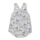 Straps duck print baby boy summer romper