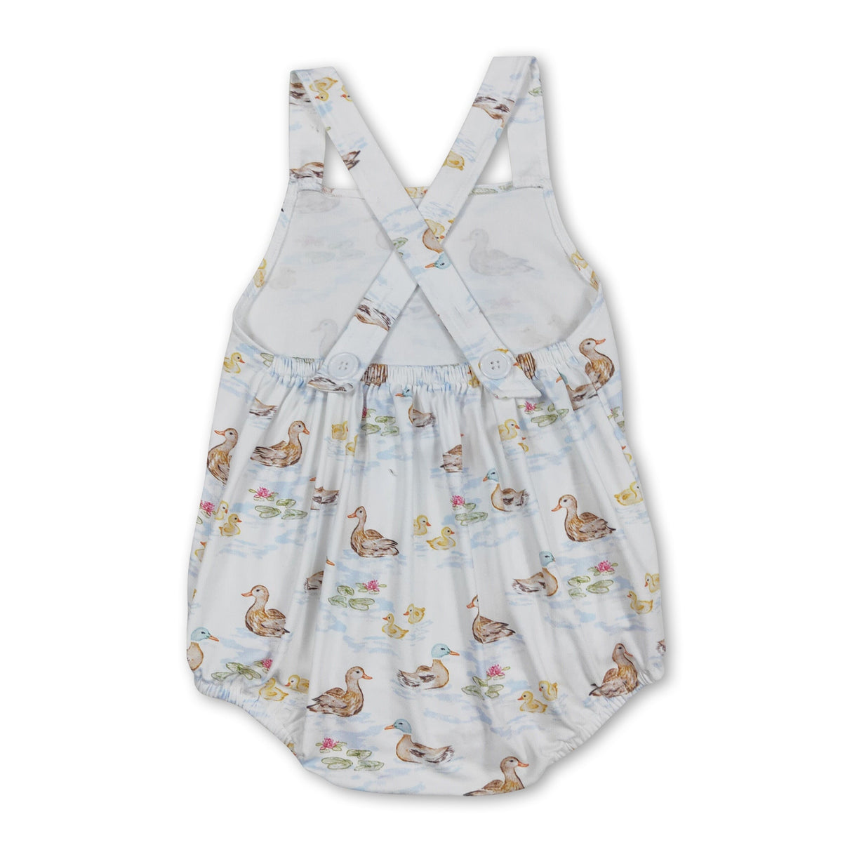 Straps duck print baby boy summer romper