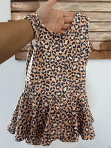 Sleeveless leopard kids girls summer one piece jumpsuit