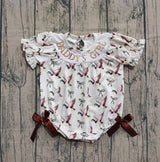 Short sleeves daddy's girl duck bow baby girl romper