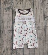 Sleeveless daddy's boy duck baby boy romper