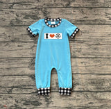 Short sleeves I love soccer baby boy romper