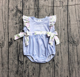 Thank heaven for little girls floral bow baby romper
