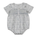 Short sleeves sheep baby boy summer romper