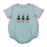 Short sleeves duck bunny Easter baby boy Easter romper