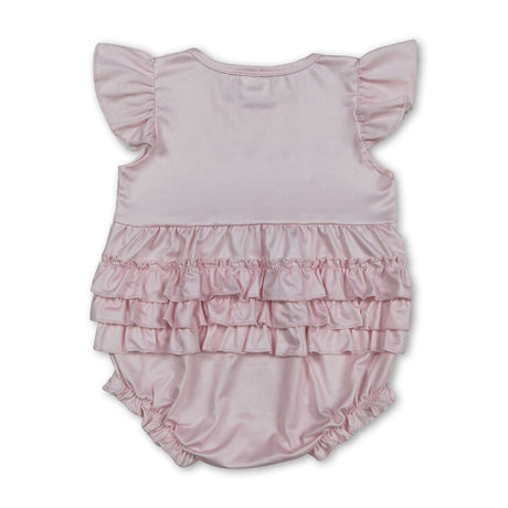 I'm literally just a girl ruffle make up baby romper