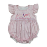 I'm literally just a girl ruffle make up baby romper