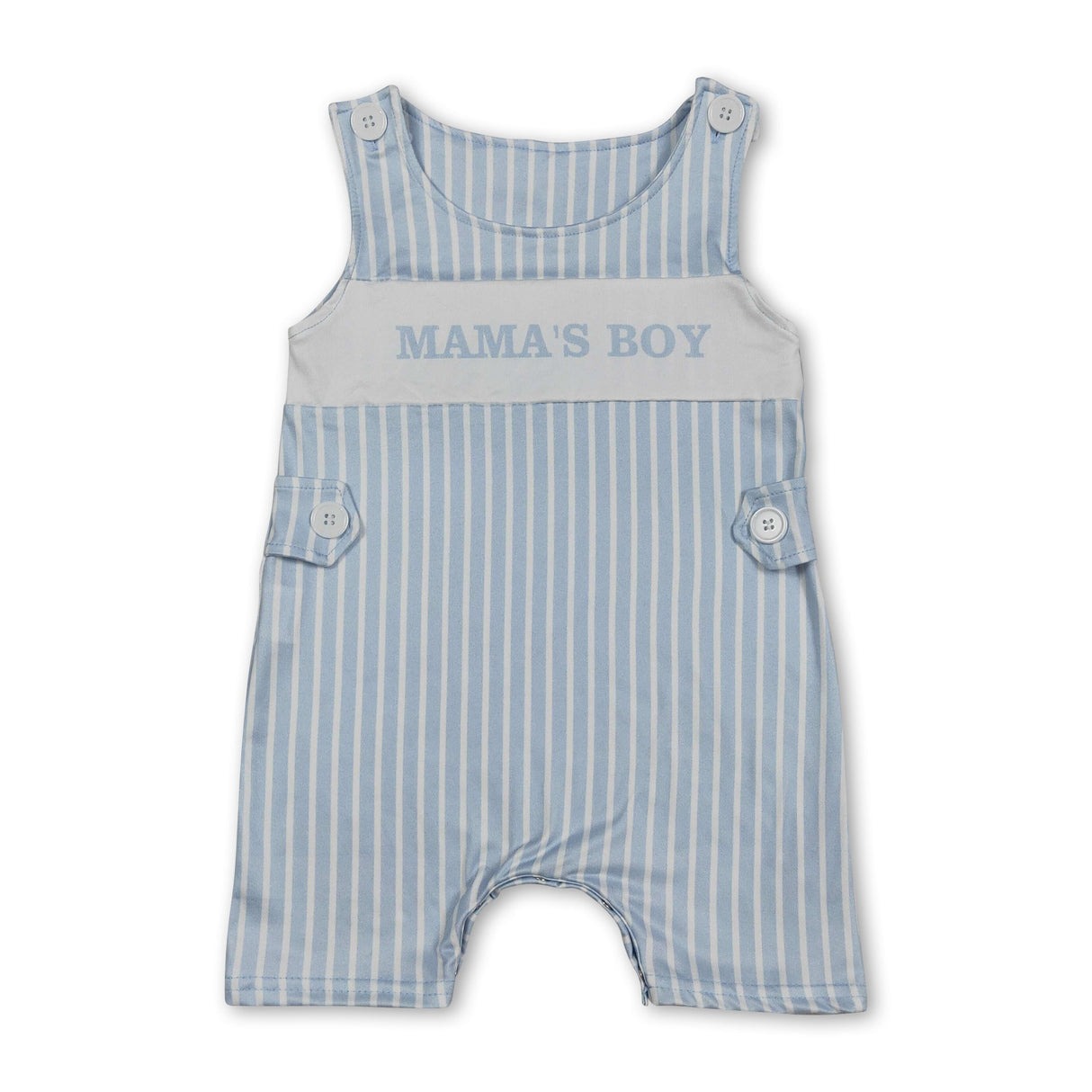 Sleeveless stripe mama's boy baby summer romper