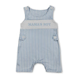 Sleeveless stripe mama's boy baby summer romper