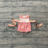 Sleeveless dancing queen floral baby girls romper