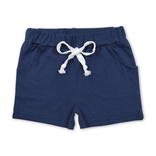 Navy cotton pocket kids boy summer shorts