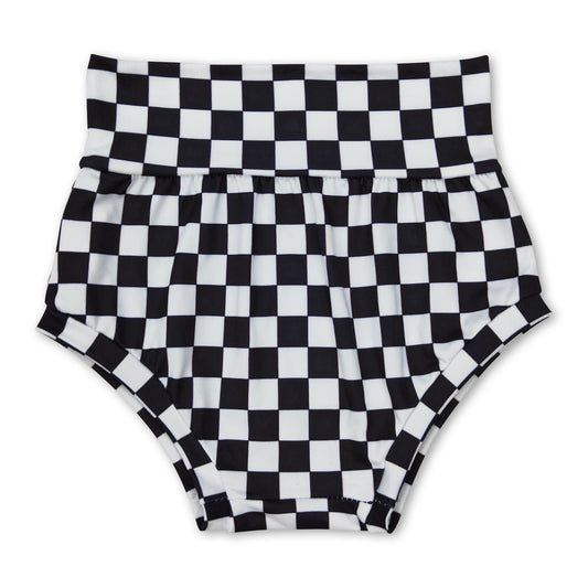 Black plaid baby kids bummies