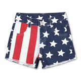 Stripe star kids girls 4th of july denim shorts