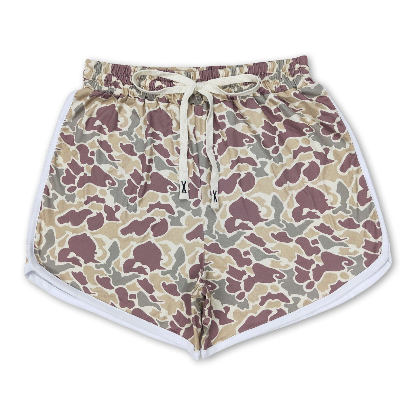 Camo print adult women shorts