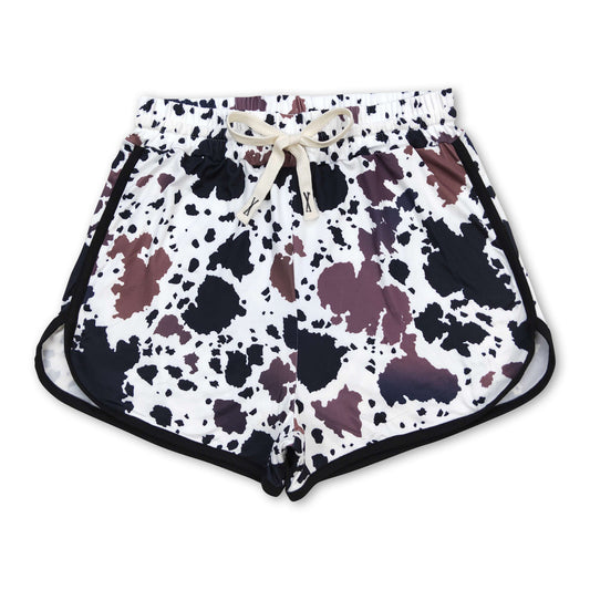Cow print adult women shorts