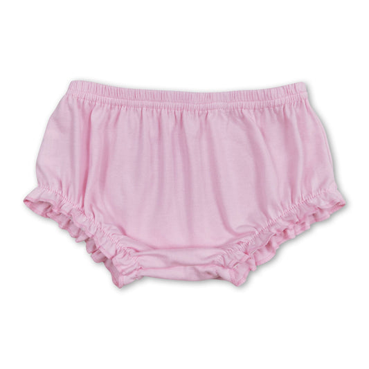 Pink cotton baby girls summer bummies