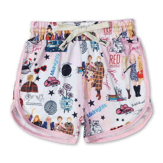 Butterfly hat singer girls summer shorts