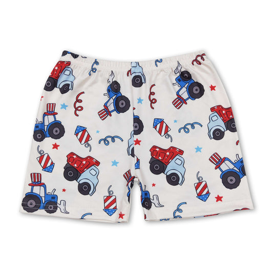 Constructions kids boys 4th of july shorts