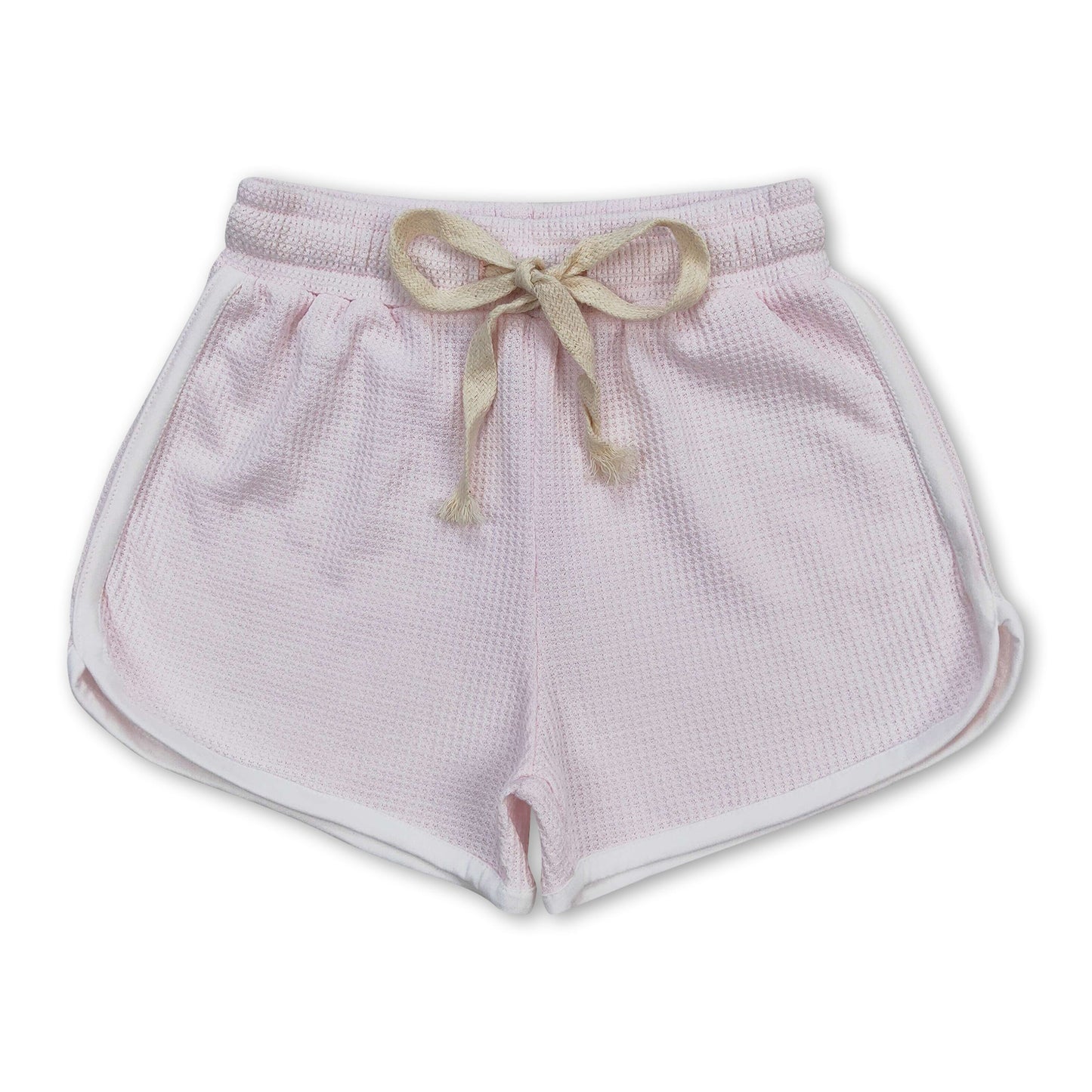Light pink cotton toddler girls summer shorts