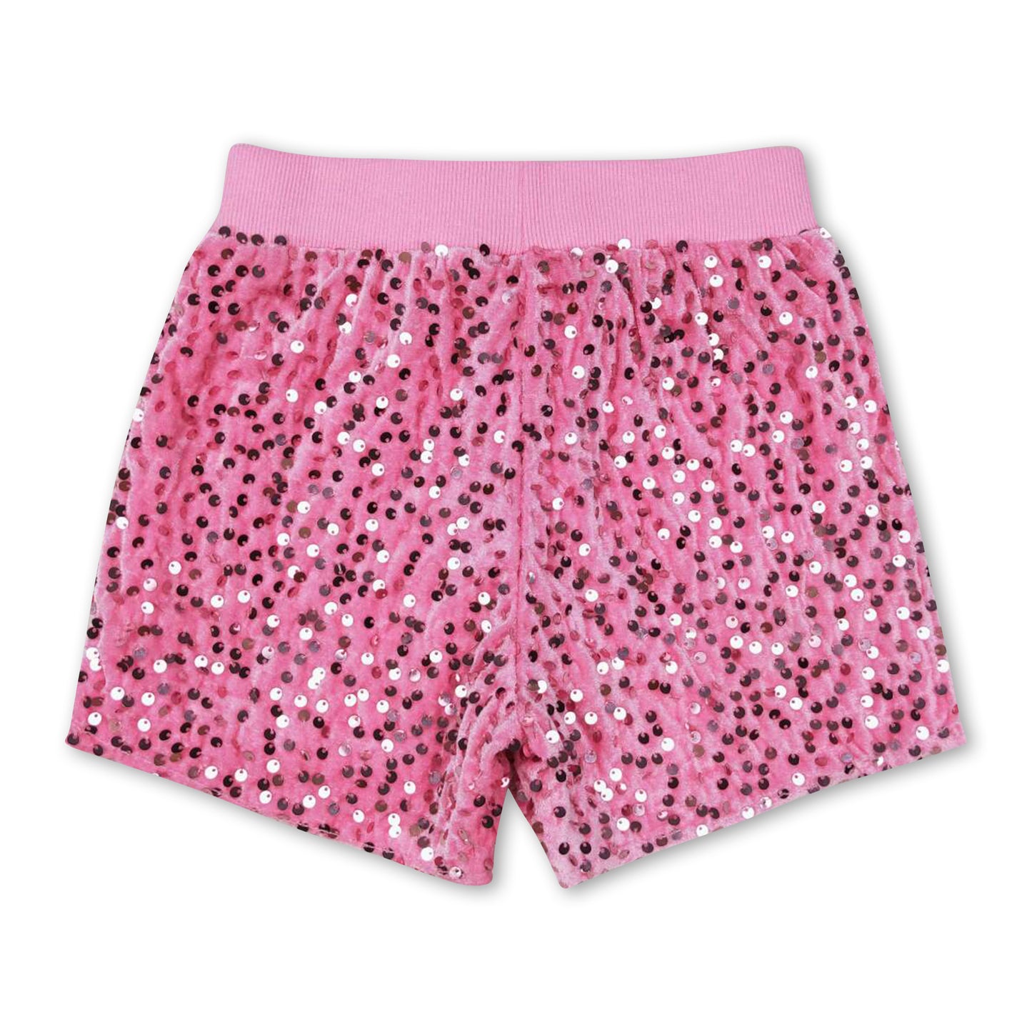 Pink sequin lining baby girls shorts