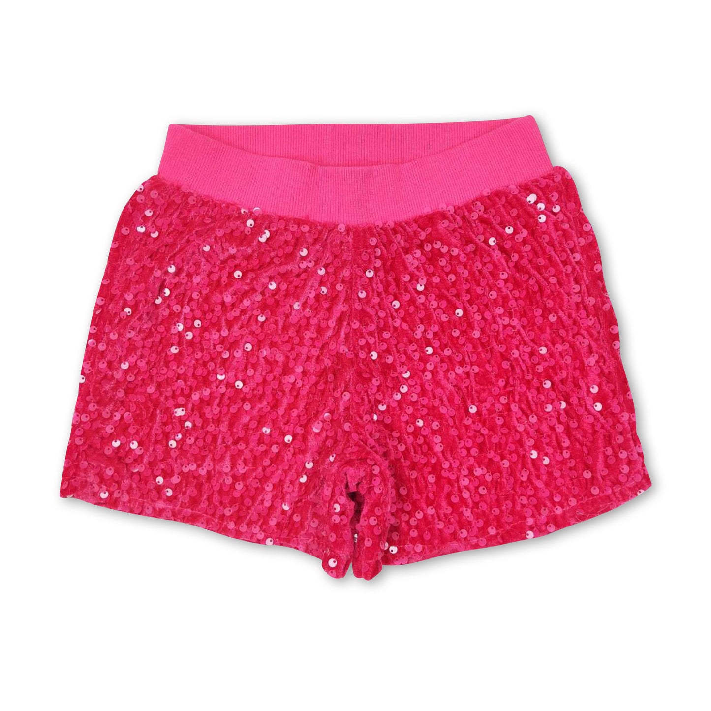 Hot pink sequin lining baby girls shorts