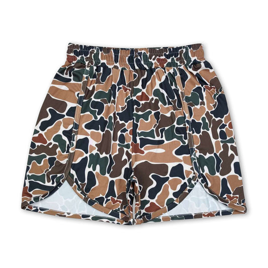 Khaki camo adult women mommy and me shorts