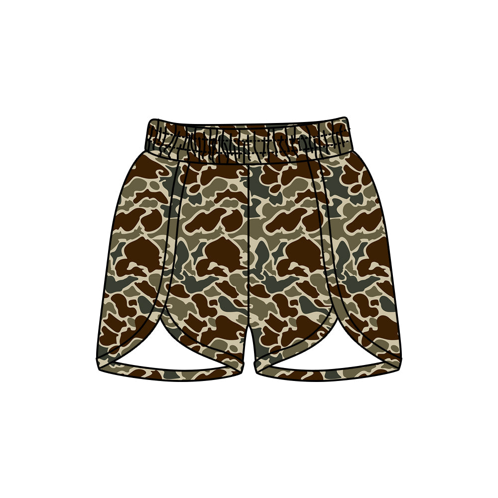 Camo print adult women summer shorts