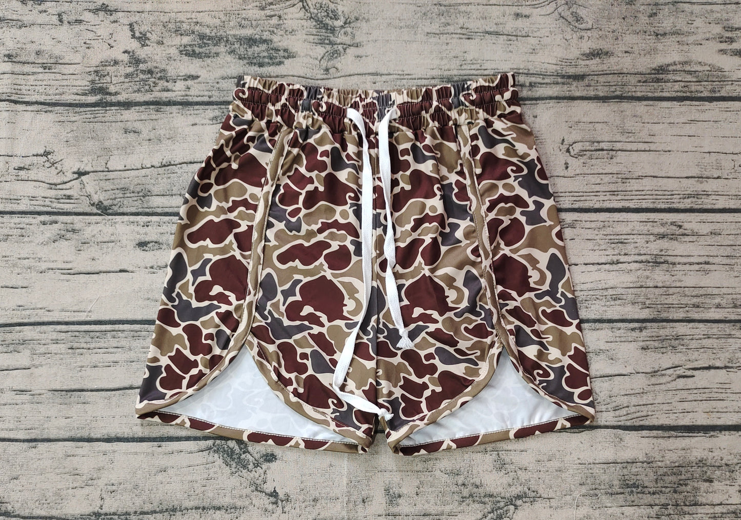 Camo print adult women summer shorts