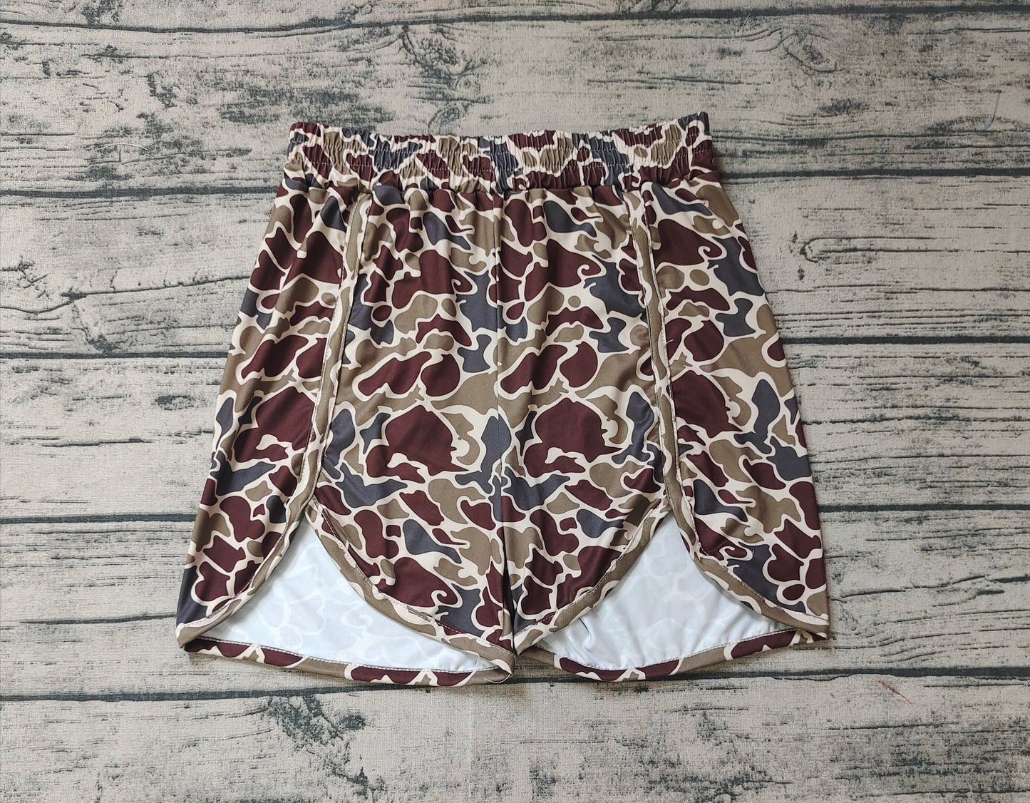 Camo print adult women summer shorts