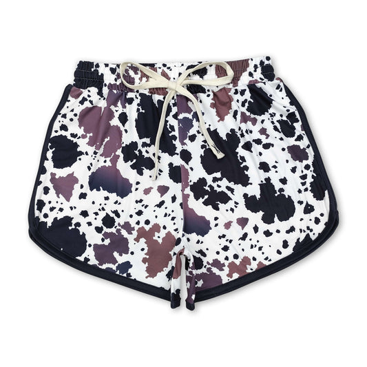 Cow print adult women shorts