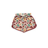 Leopard bull skull hat western girls summer shorts