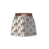 Rodeo aztec patchwork western baby boy summer shorts