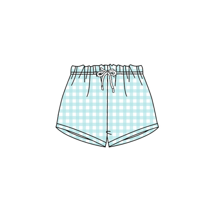 Plaid summer bottoms baby kids shorts