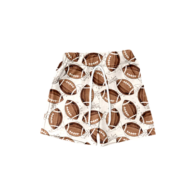 Brown football pockets toddler boys shorts