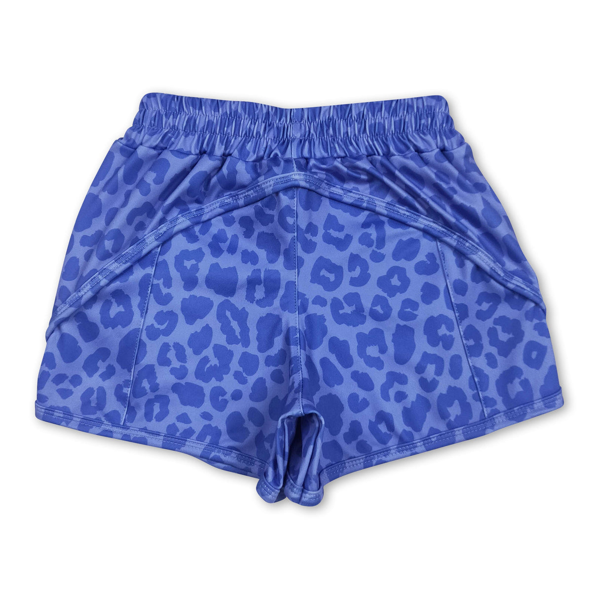 Blue leopard kids girls summer shorts