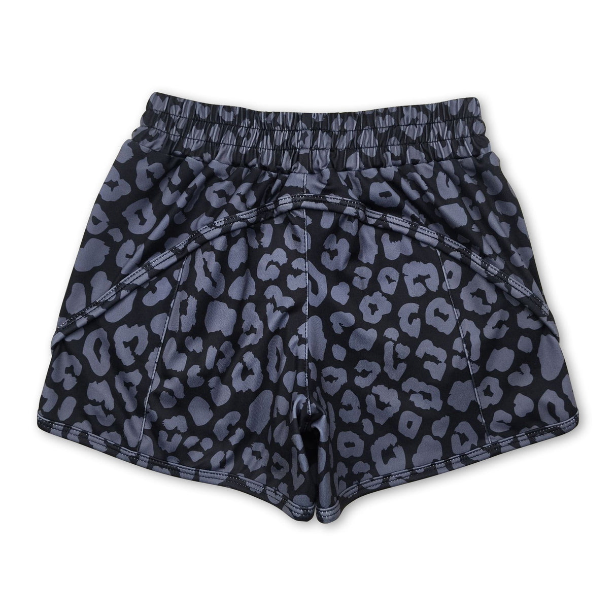 Black leopard kids girls summer shorts