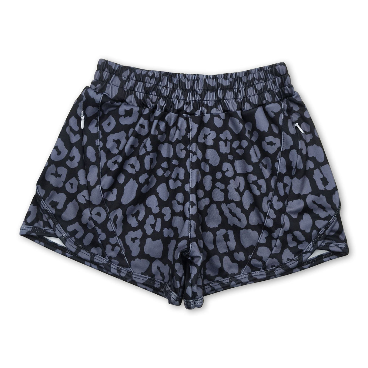 Black leopard kids girls summer shorts