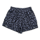 Black leopard kids girls summer shorts