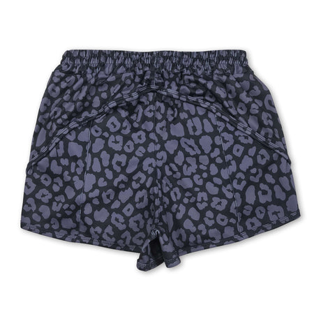 Black leopard adult women summer shorts