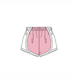Pink strip white kids girls summer shorts