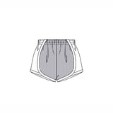 Grey stripe white kids girls summer shorts