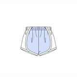 Blue stripe white kids girls summer shorts