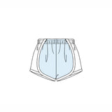 Aqua stripe white kids girls summer shorts