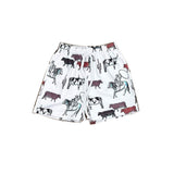 Cows cactus rodeo western kids boys summer shorts