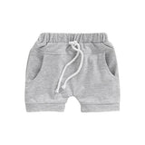 Grey cotton pockets kids boys summer shorts