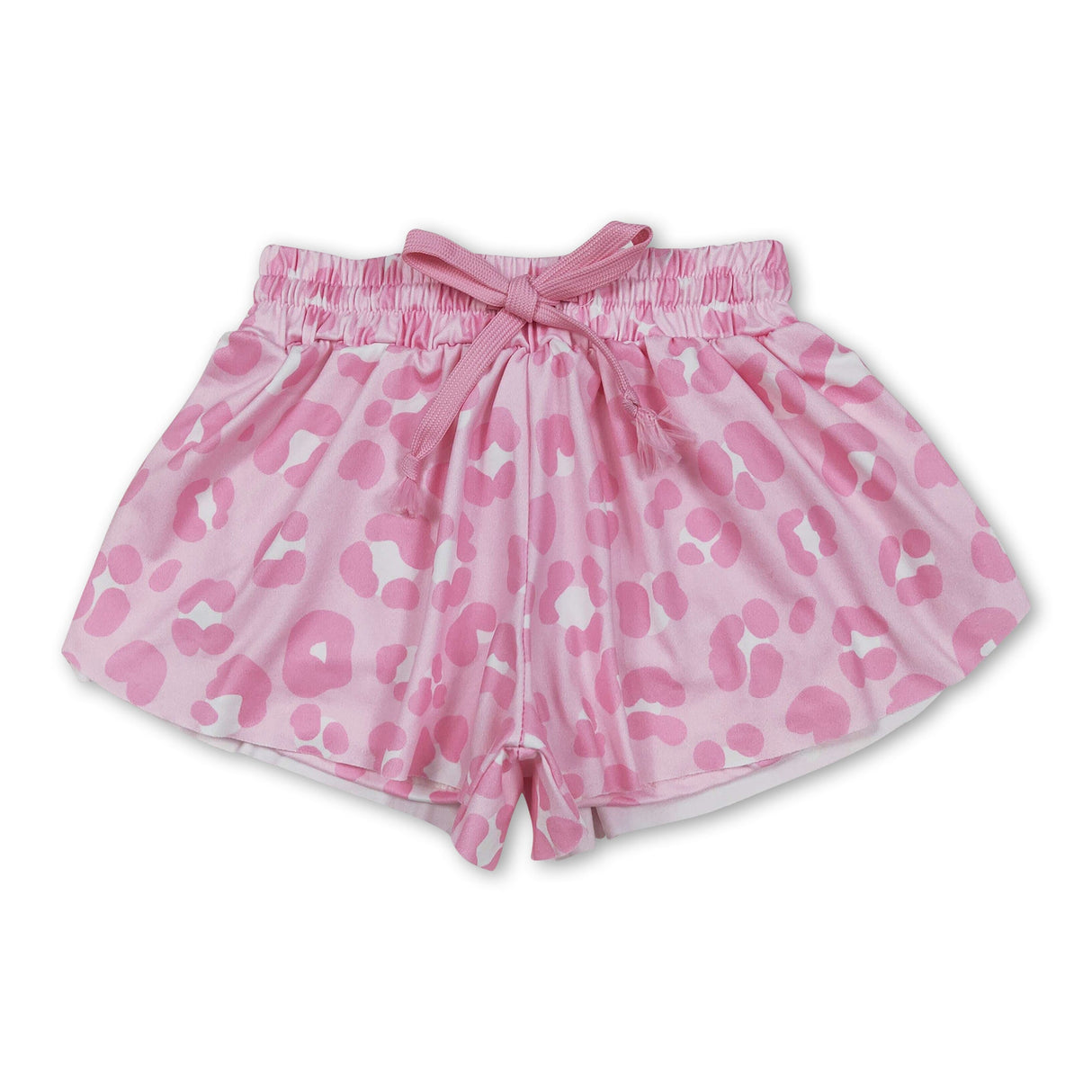 Pink white leopard baby girls summer shorts
