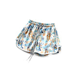 Rainbow floral dogs kids girls summer shorts