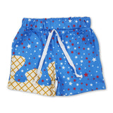 Blue stars ice cream boys 4th of july shorts