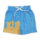 Blue ice cream sprinkle baby kids summer team shorts